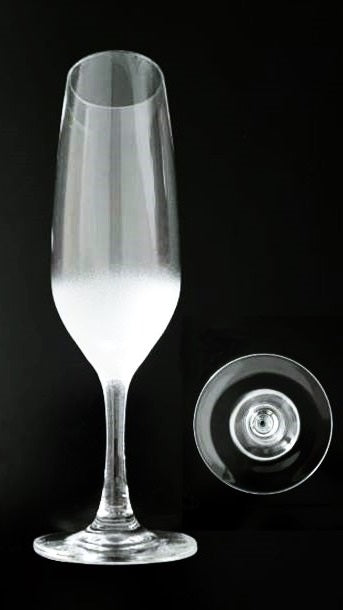 8 Oz Frosted Flute Glass