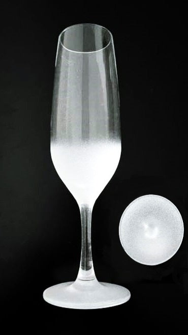 8 Oz Frosted Flute Glass