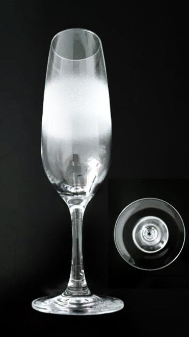8 Oz Frosted Flute Glass