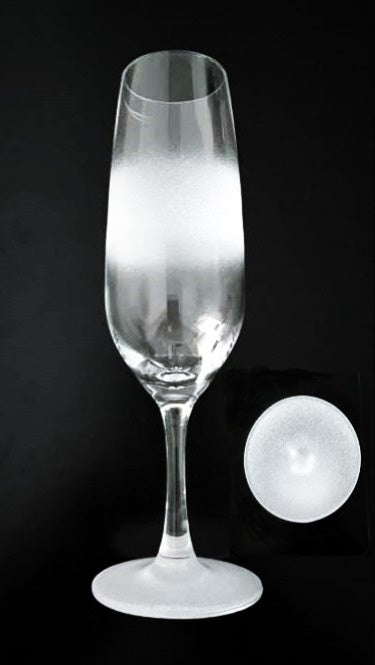 8 Oz Frosted Flute Glass