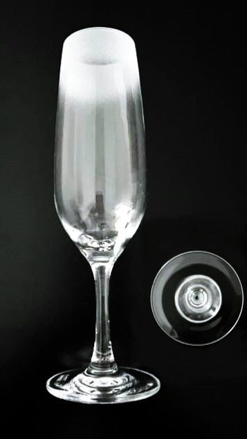 8 Oz Frosted Flute Glass