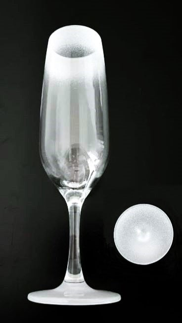 8 Oz Frosted Flute Glass