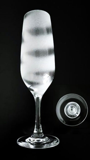 8 Oz Frosted Flute Glass