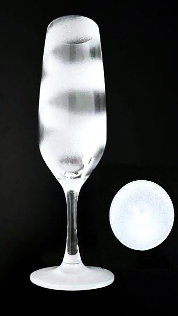 8 Oz Frosted Flute Glass