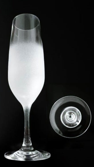 8 Oz Frosted Flute Glass