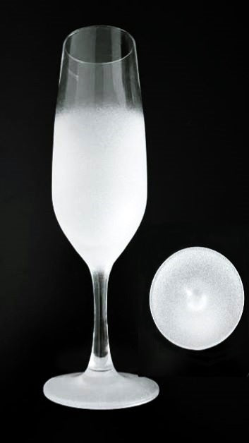 8 Oz Frosted Flute Glass