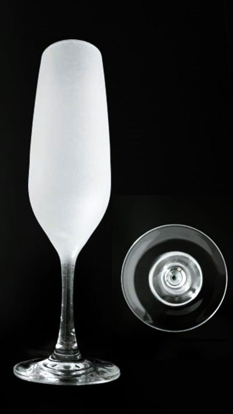 8 Oz Frosted Flute Glass