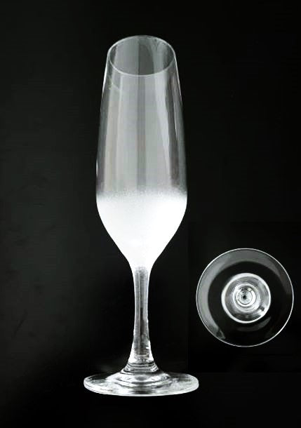 8 Oz Frosted Flute Glass