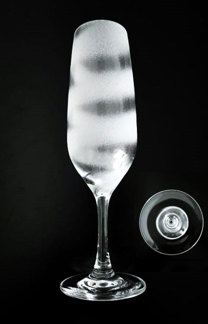 8 Oz Frosted Flute Glass