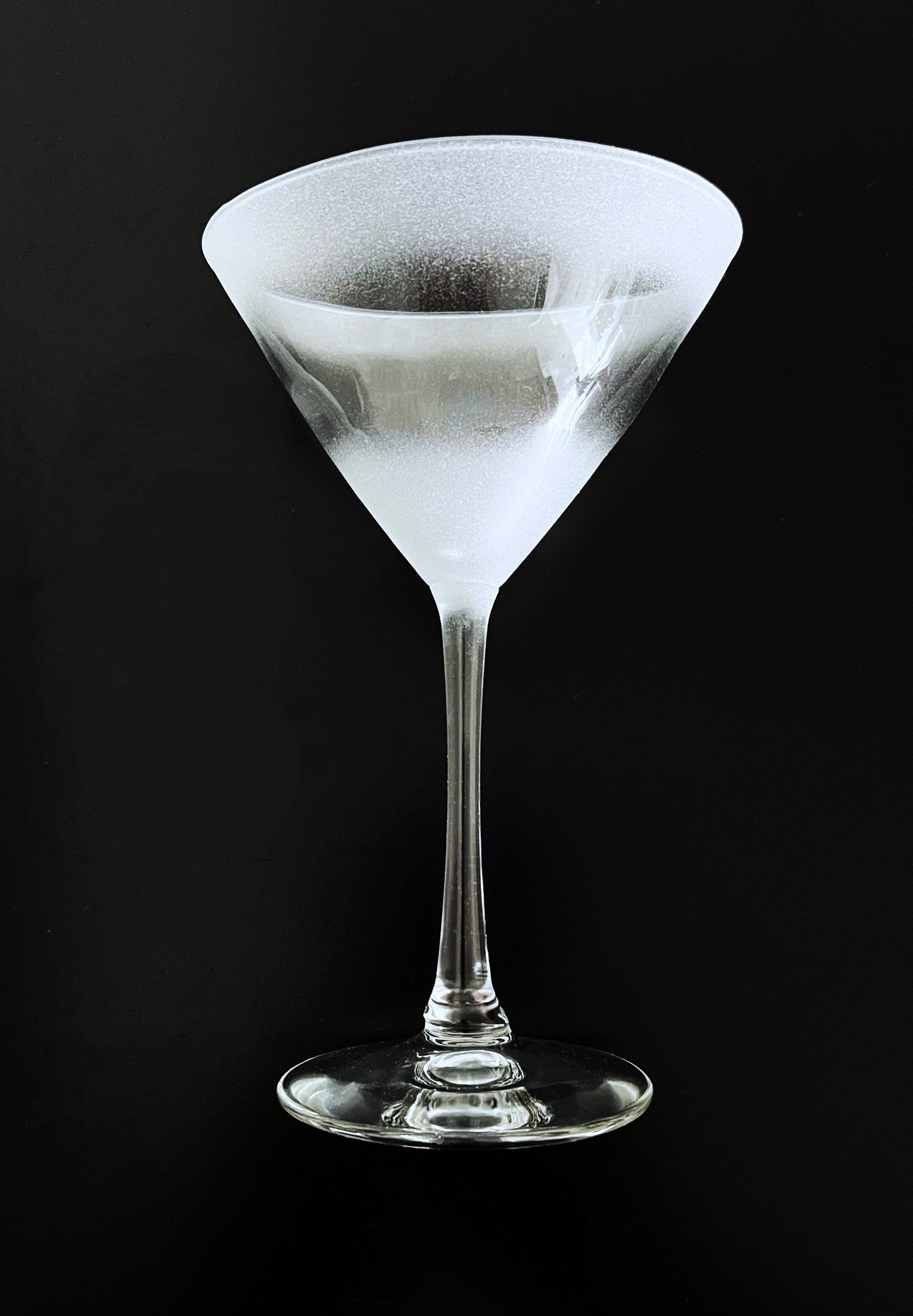 10 Oz frosted martini glass