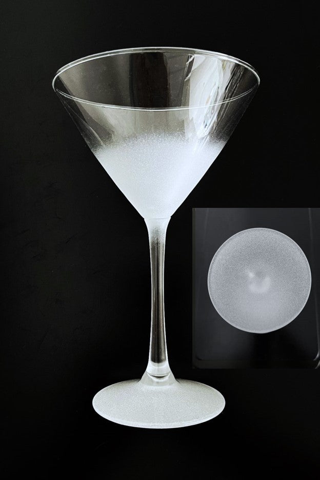 10 Oz frosted martini glass