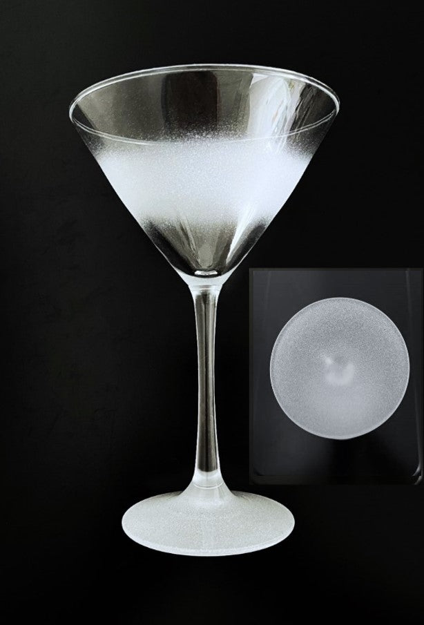 10 Oz frosted martini glass