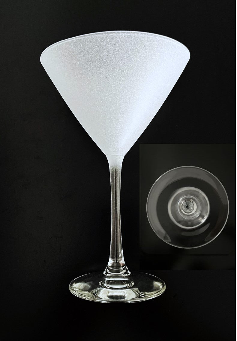 10 Oz frosted martini glass