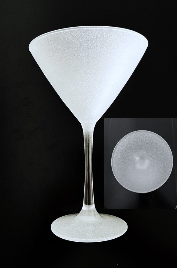 10 Oz frosted martini glass