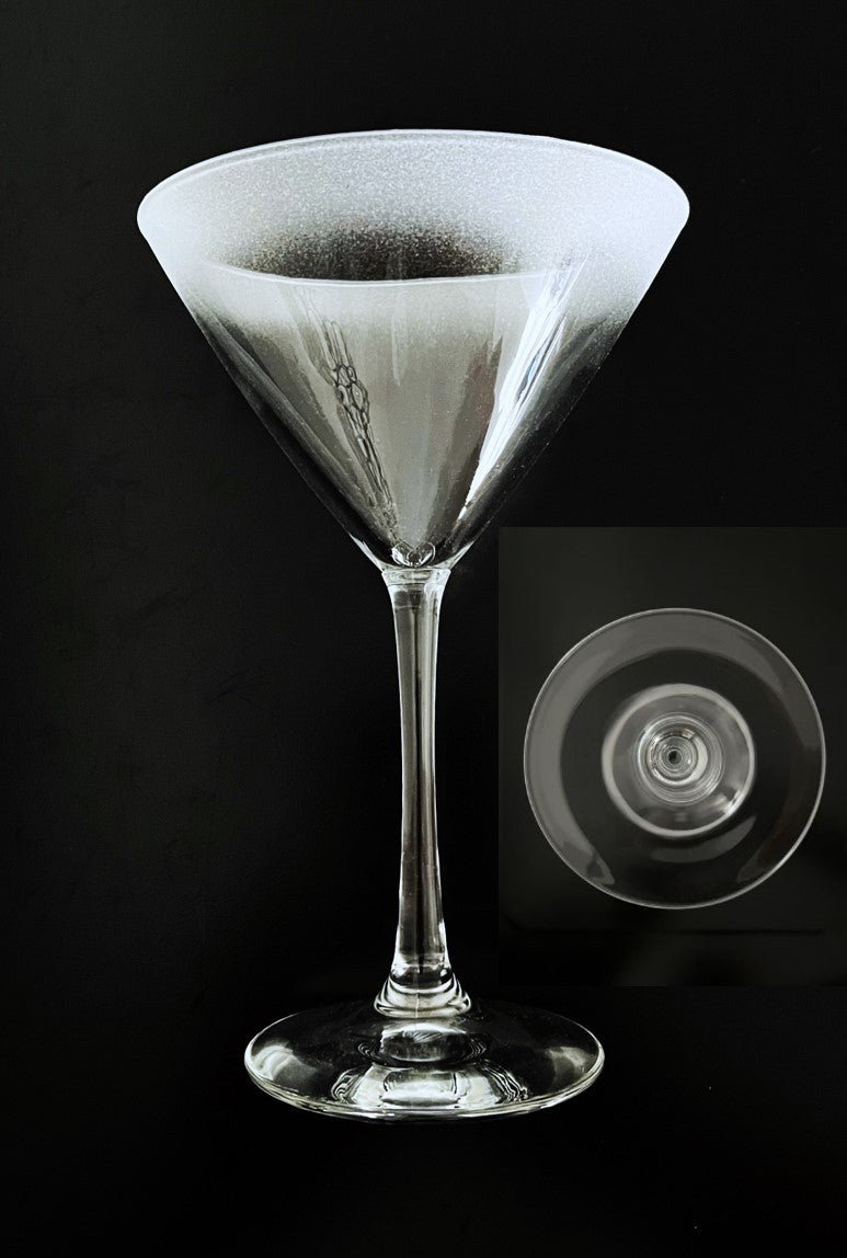 10 Oz frosted martini glass