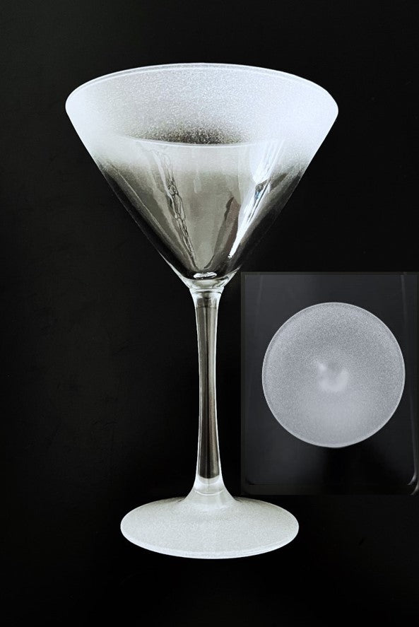 10 Oz frosted martini glass