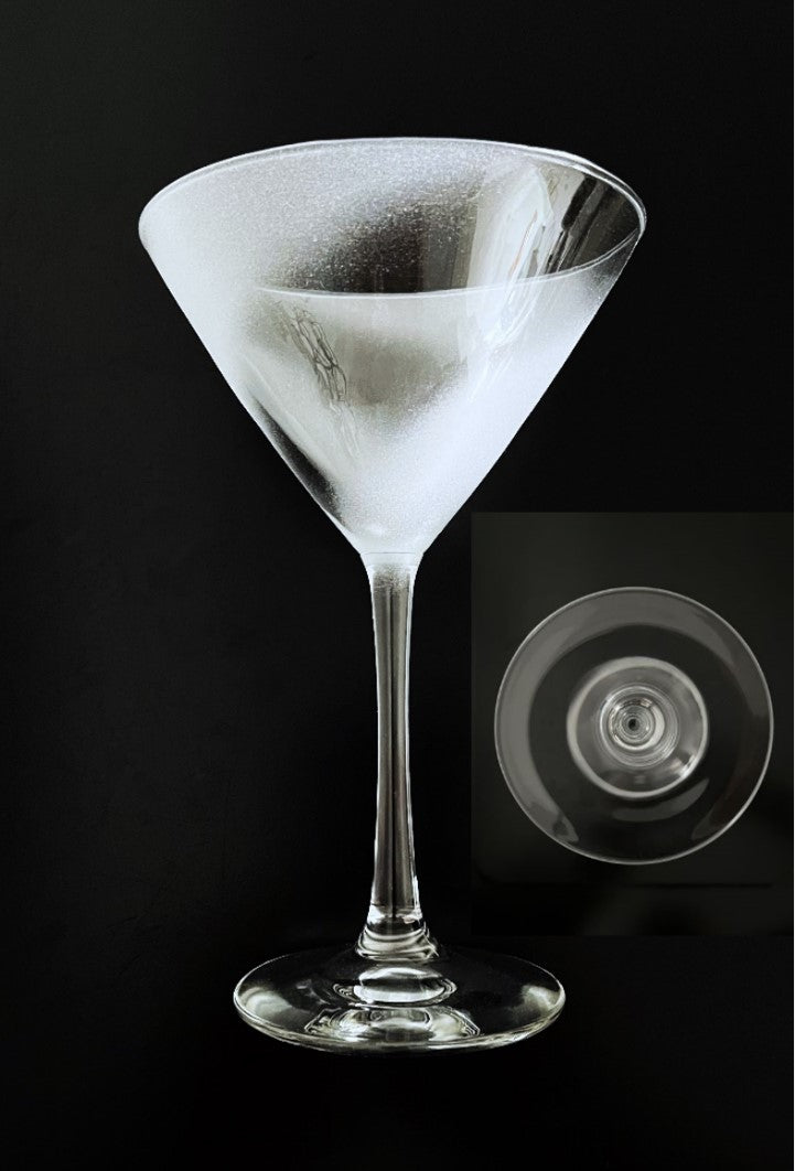 10 Oz frosted martini glass