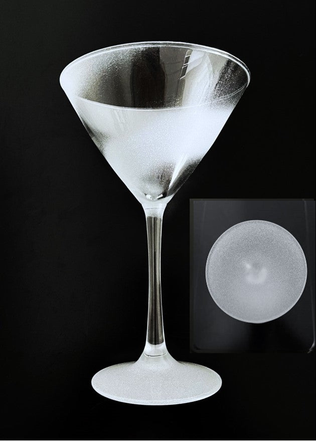 10 Oz frosted martini glass