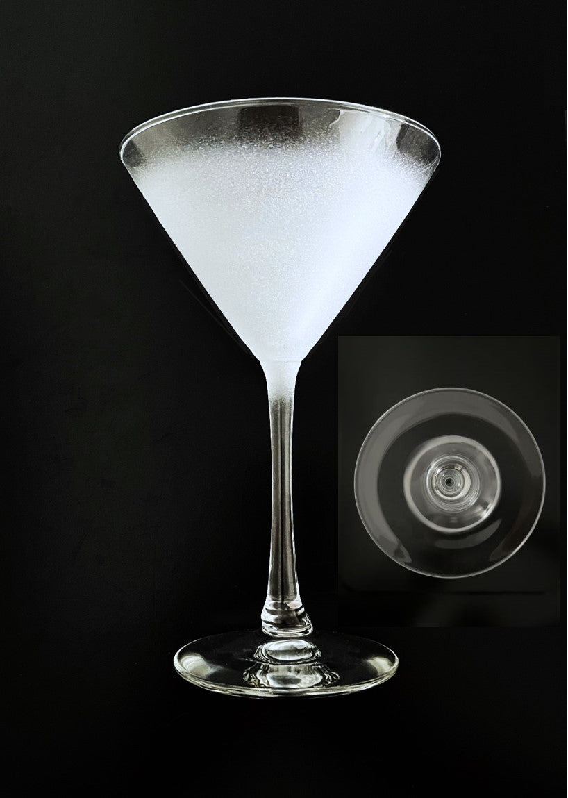 10 Oz frosted martini glass