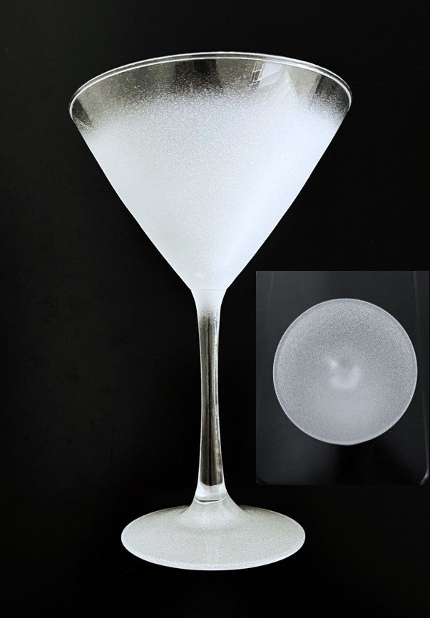 10 Oz frosted martini glass