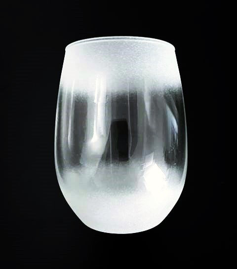 15 Oz Frosted Wine Glass- Stemless