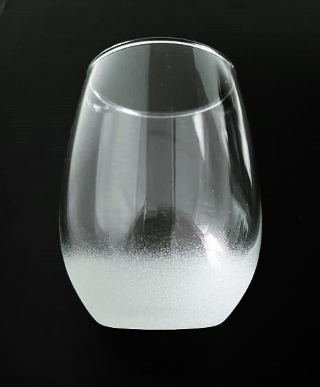 15 Oz Frosted Wine Glass- Stemless