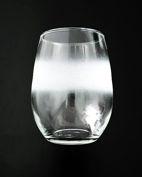 15 Oz Frosted Wine Glass- Stemless