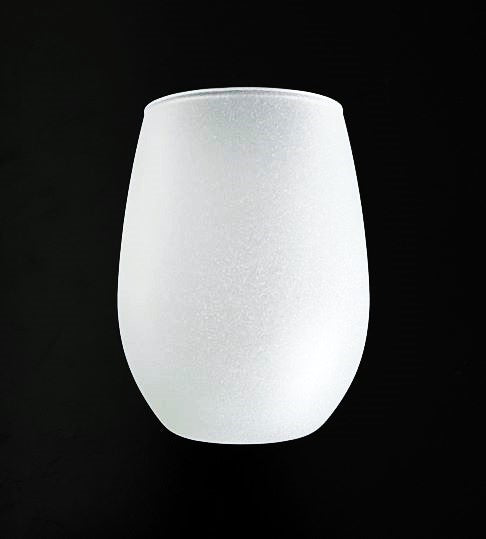 15 Oz Frosted Wine Glass- Stemless