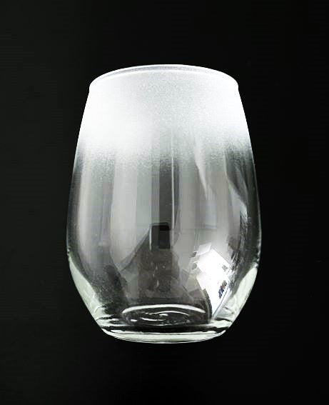 15 Oz Frosted Wine Glass- Stemless