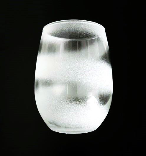 15 Oz Frosted Wine Glass- Stemless