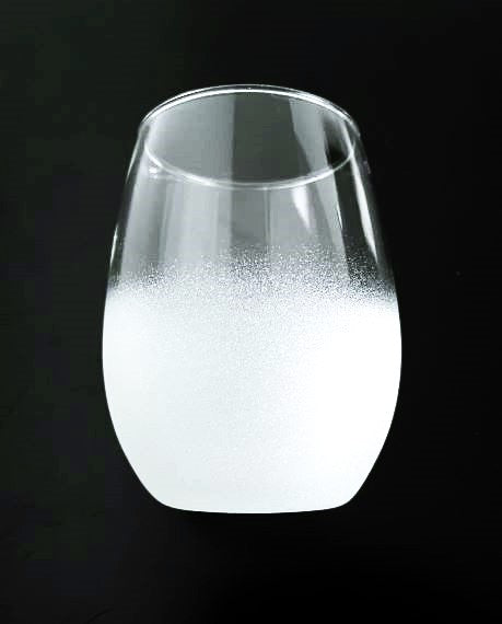 15 Oz Frosted Wine Glass- Stemless