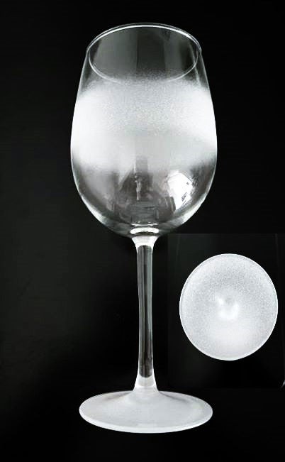 16 Oz frosted wine glass